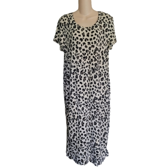 Time and Tru Leopard Brown Print Bodycon Maternity Dress Size Women Maternity L - Picture 3 of 12